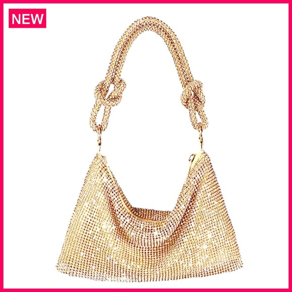 Rhinestone Evening Clutch with Shoulder Strap, 10\